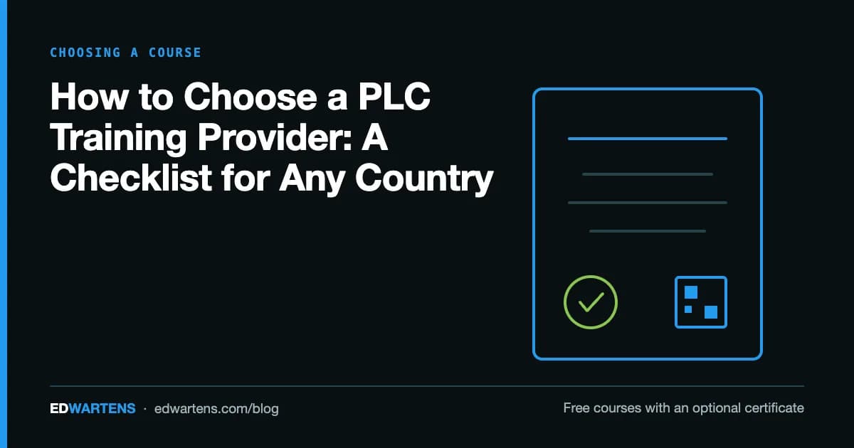 How to Choose a PLC Training Provider: A Checklist for Any Country