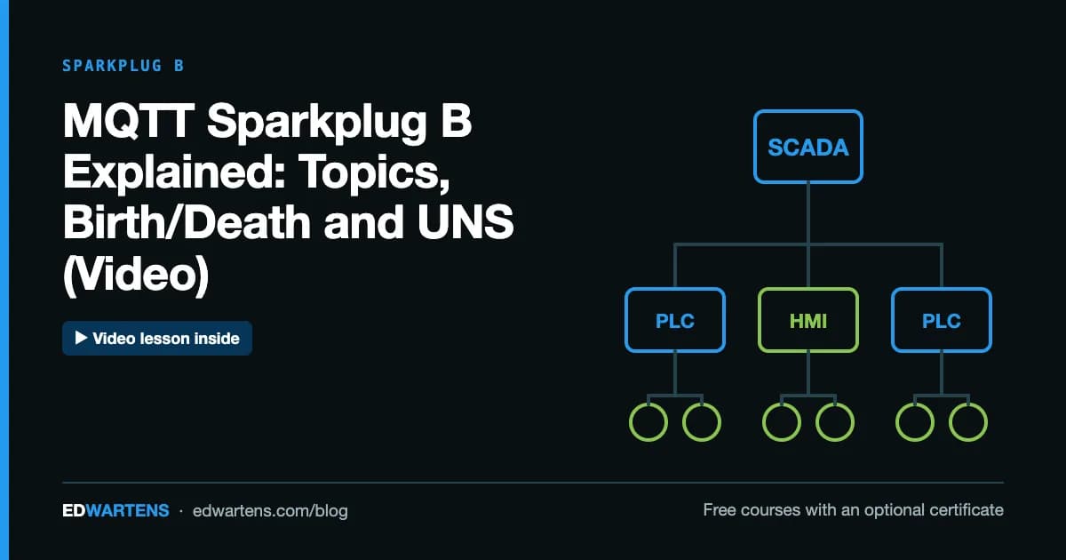 MQTT Sparkplug B Explained: Topics, Birth/Death and UNS (Video)