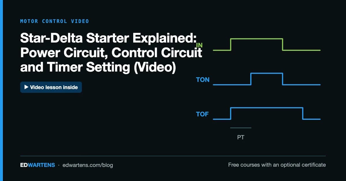 Star-Delta Starter Explained: Power Circuit, Control Circuit and Timer Setting (Video)