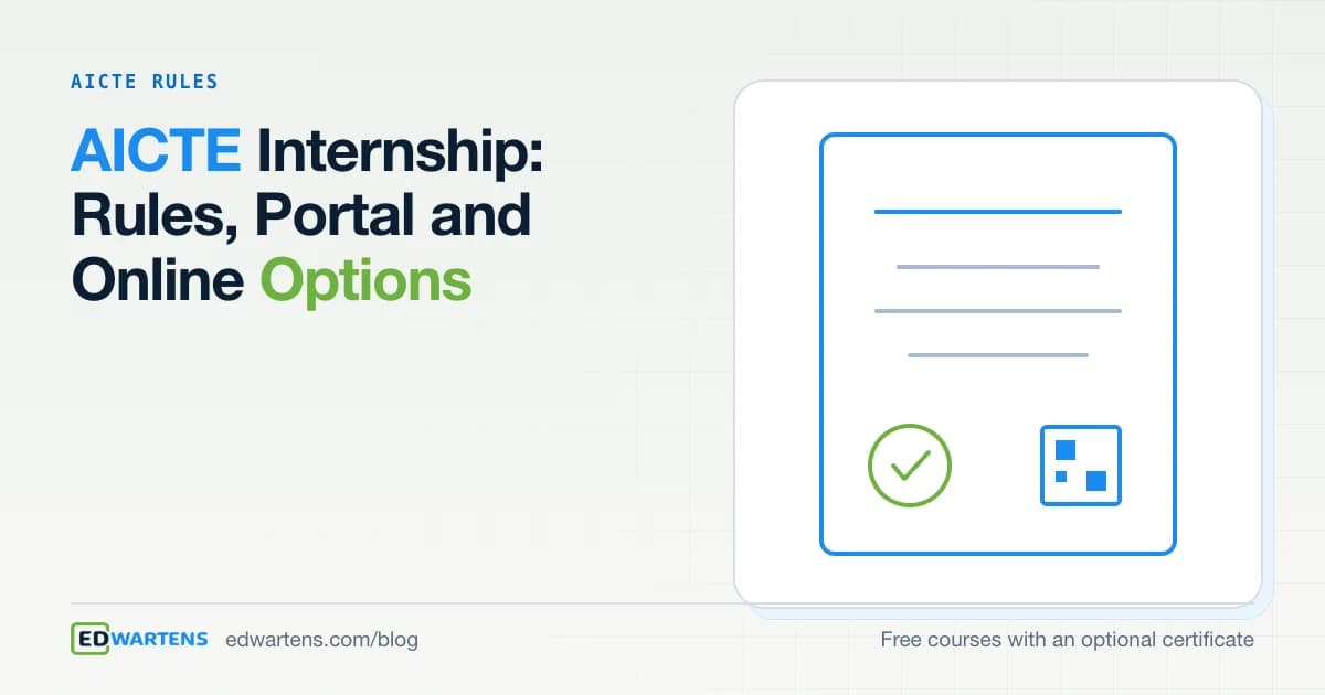 AICTE Internship: Rules, Portal and Online Options