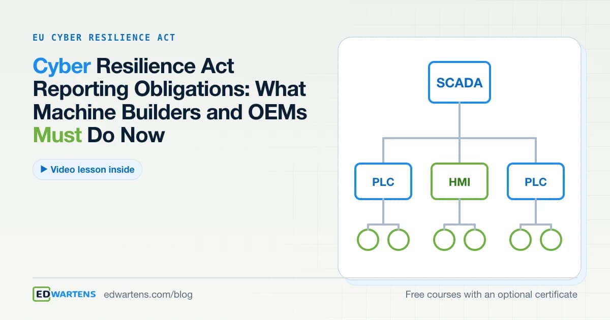 Cyber Resilience Act Reporting Obligations: What Machine Builders and OEMs Must Do Now