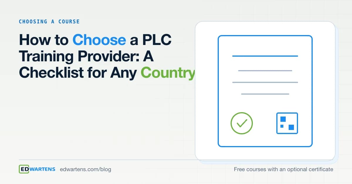 How to Choose a PLC Training Provider: A Checklist for Any Country