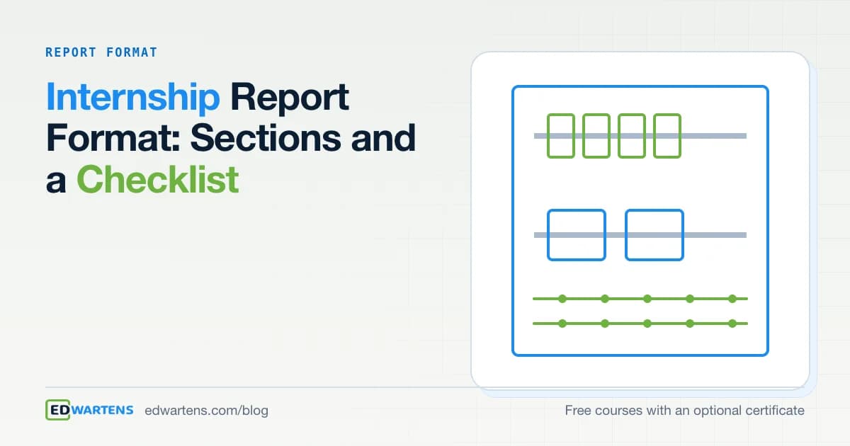 Internship Report Format: Sections and a Checklist
