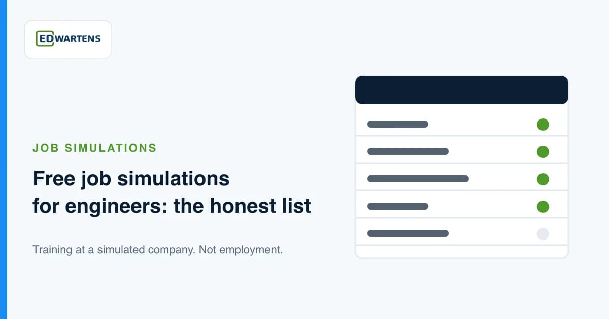 Free Job Simulations for Engineers: The Honest List