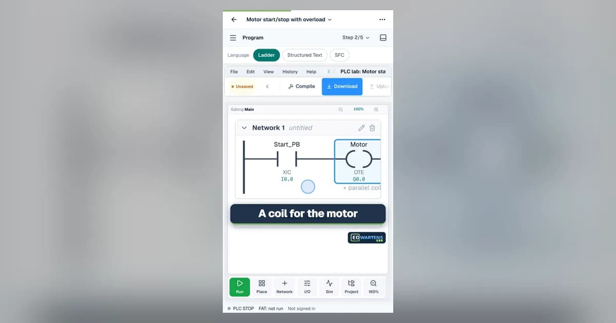 Free PLC Simulator Online: Ladder Logic and a Live Plant