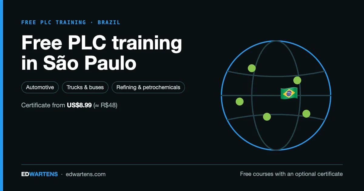 Free PLC training in São Paulo