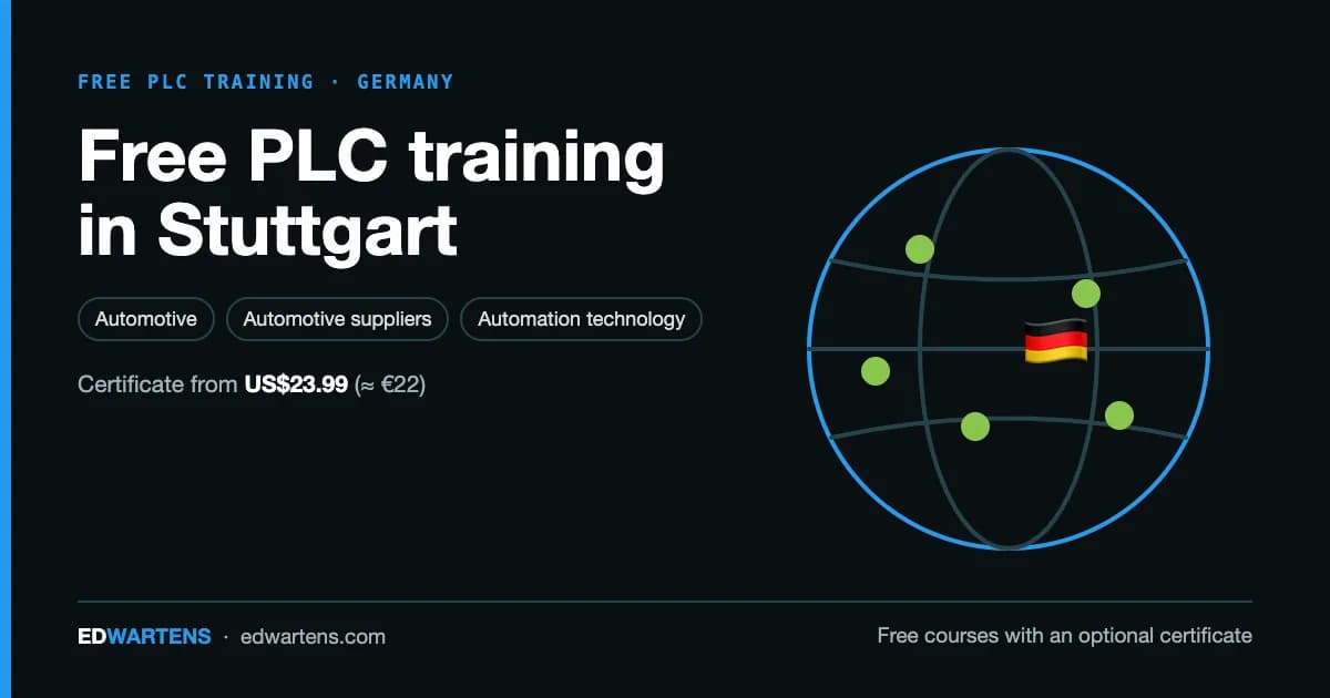 Free PLC training in Stuttgart