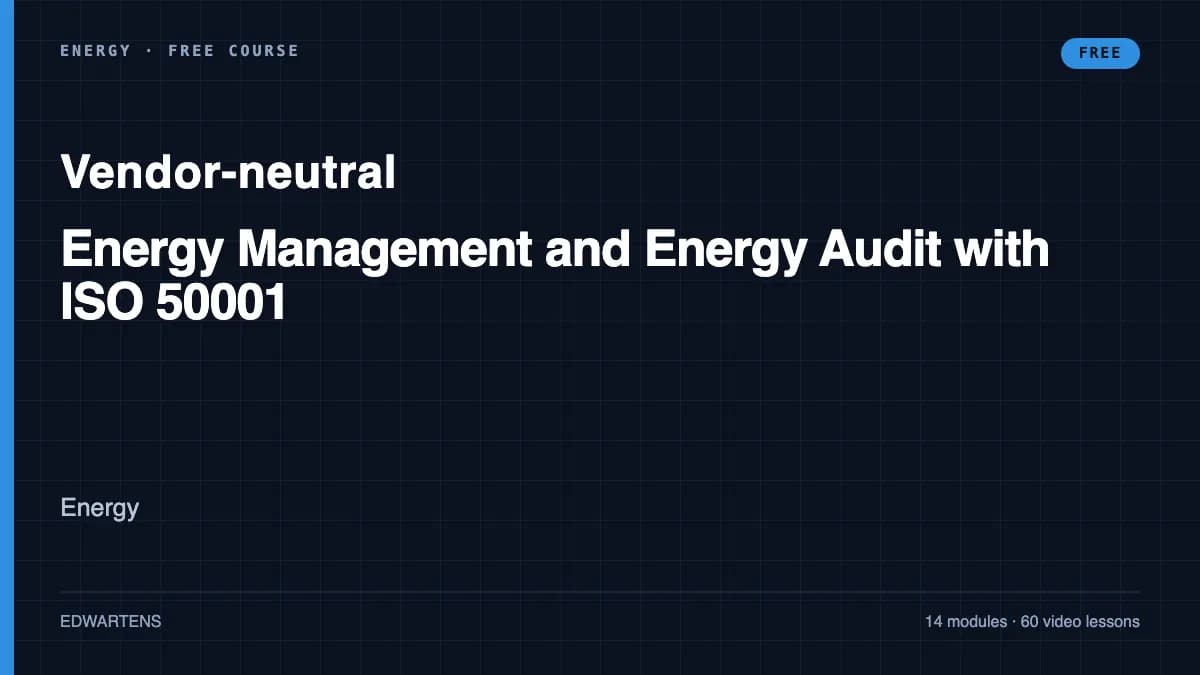 Energy Management and Energy Audit with ISO 50001 course cover