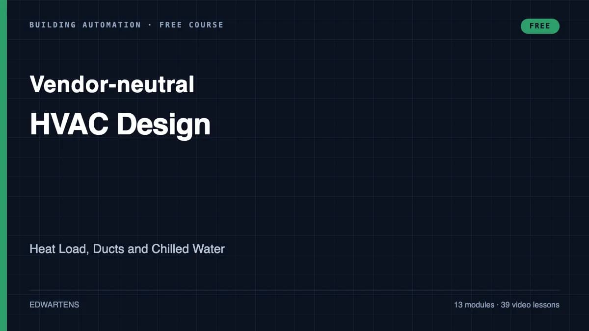 HVAC Design: Heat Load, Ducts and Chilled Water course cover