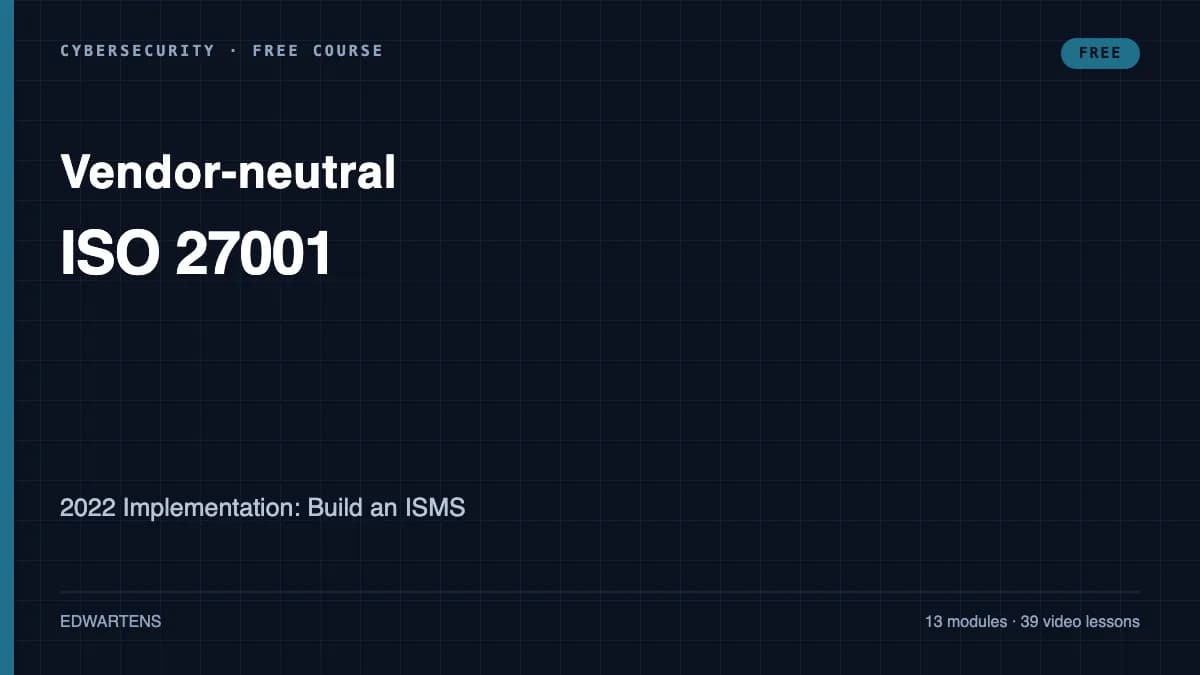 ISO 27001:2022 Implementation: Build an ISMS course cover