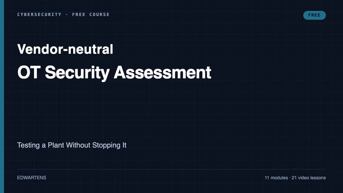 OT Security Assessment: Testing a Plant Without Stopping It course cover
