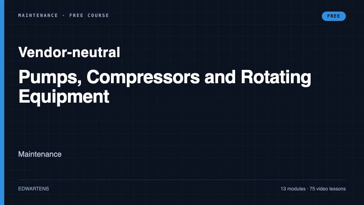 Pumps, Compressors and Rotating Equipment course cover