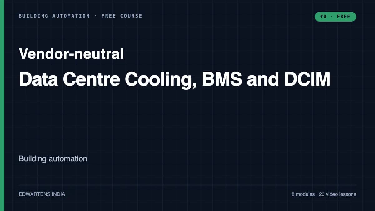 Data Centre Cooling, BMS and DCIM course cover