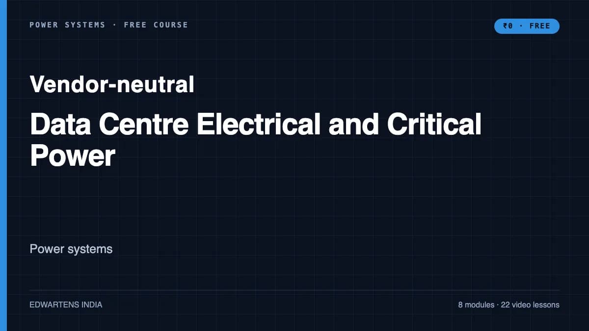 Data Centre Electrical and Critical Power course cover