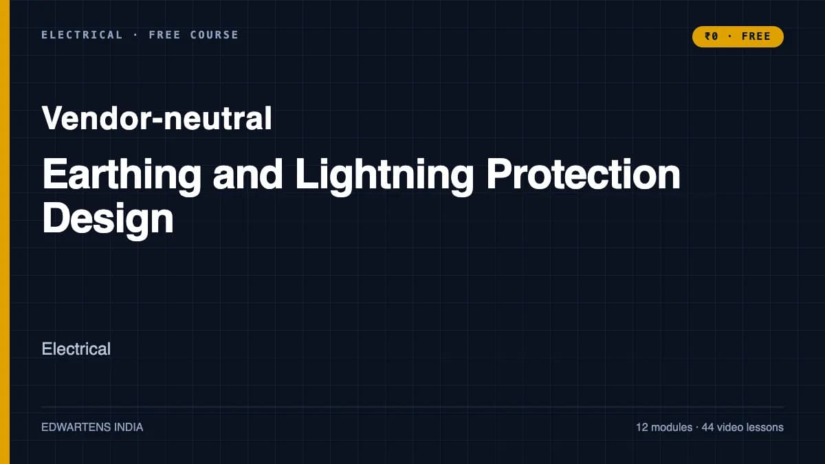 Earthing and Lightning Protection Design course cover