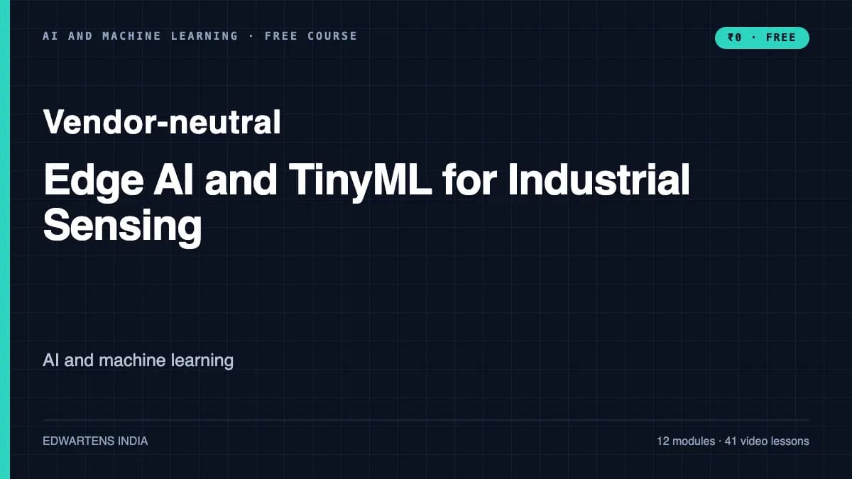 Edge AI and TinyML for Industrial Sensing course cover