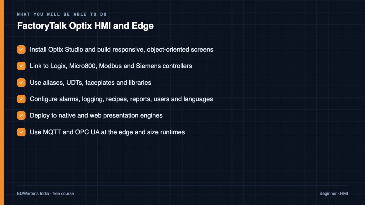 FactoryTalk Optix HMI and Edge: What you will be able to do