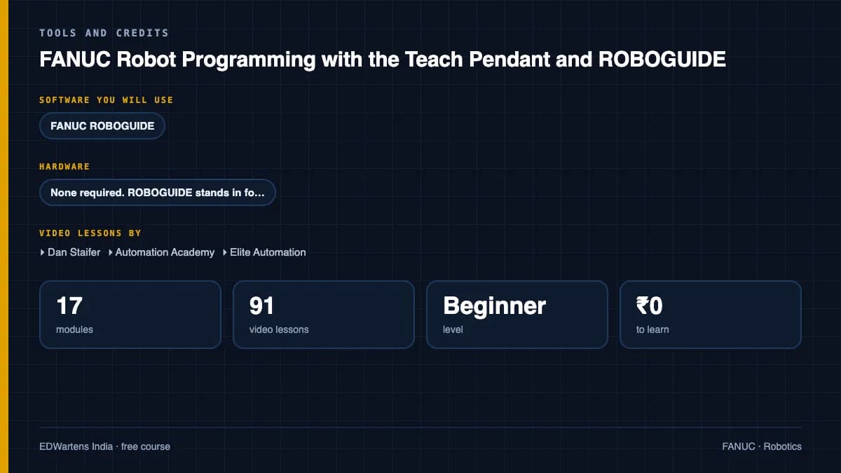 FANUC Robot Programming with the Teach Pendant and ROBOGUIDE: Tools and credits