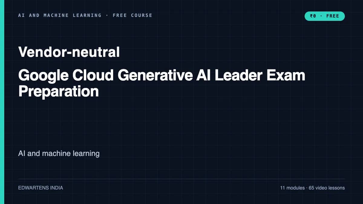Google Cloud Generative AI Leader Exam Preparation course cover