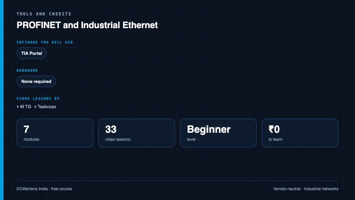 PROFINET and Industrial Ethernet: Tools and credits