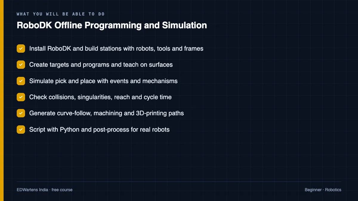 RoboDK Offline Programming and Simulation: What you will be able to do
