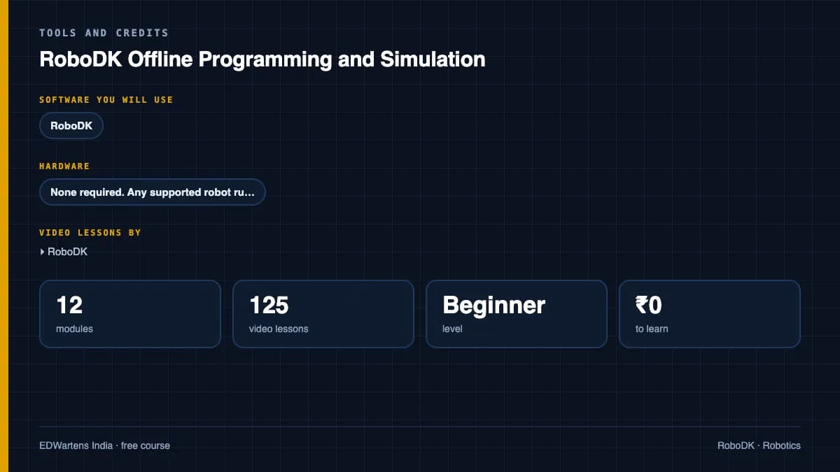 RoboDK Offline Programming and Simulation: Tools and credits