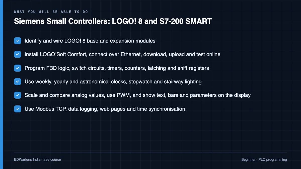 Siemens Small Controllers: LOGO! 8 and S7-200 SMART: What you will be able to do