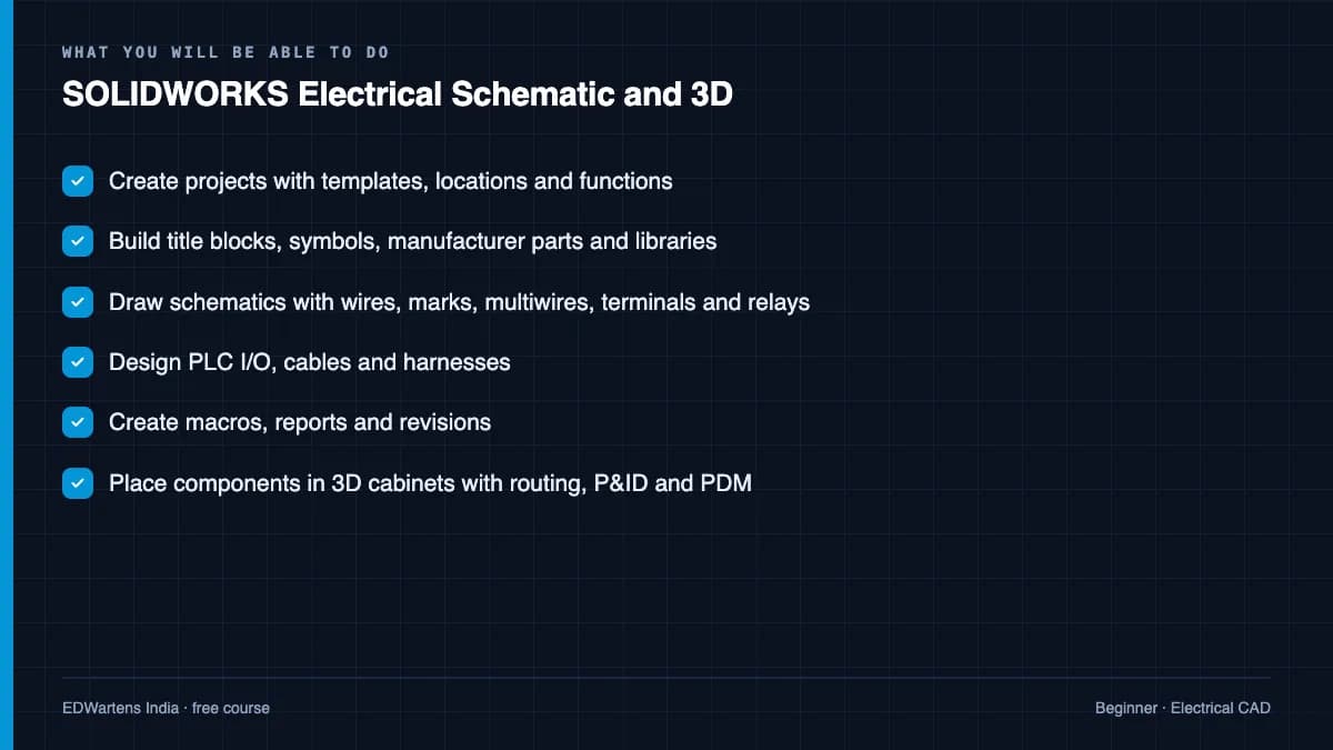 SOLIDWORKS Electrical Schematic and 3D: What you will be able to do