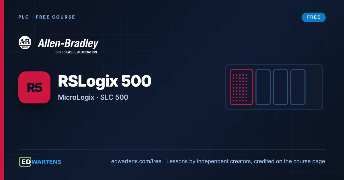 Allen-Bradley RSLogix 500 and MicroLogix free course cover